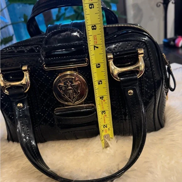 Gucci Babouska studded Black Patent Leather Shoulder Bag - Picture 5 of 16